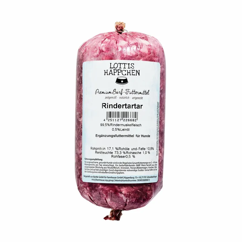 Billig Sparpaket 5 x 500 g LOTTIS HÄPPCHEN Rindertatar